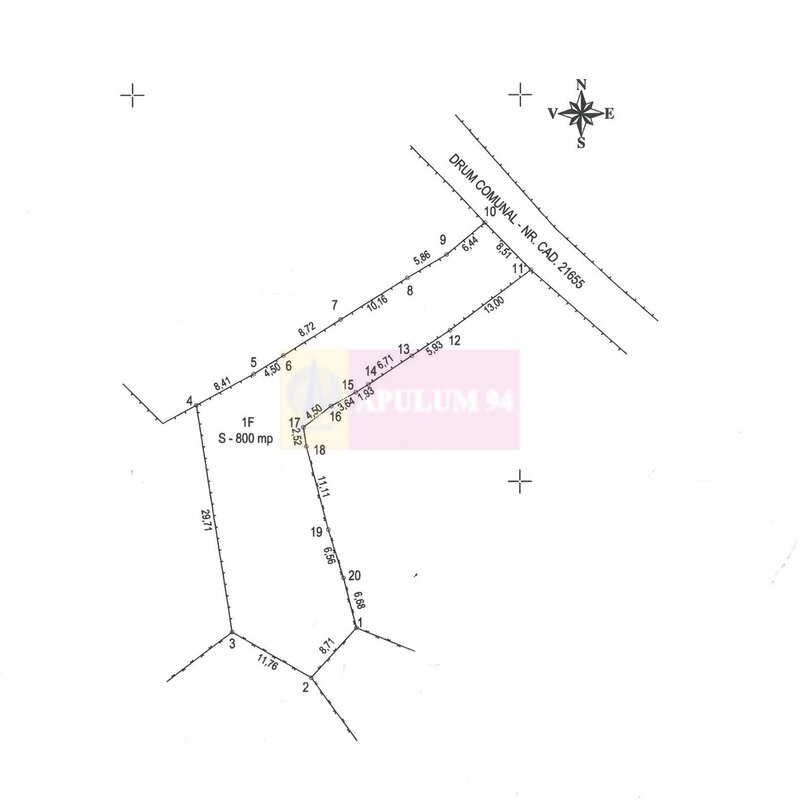 Teren intravilan 800 mp de vanzare in Lunca Mare